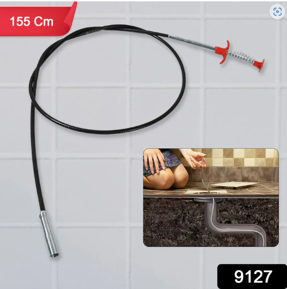 Drain Cleaning Brush – 160 cm Flexible Pipe Cleaner | Velvet Wipe
