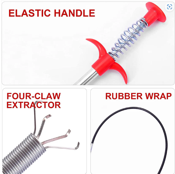 Drain Cleaning Brush – 160 cm Flexible Pipe Cleaner | Velvet Wipe