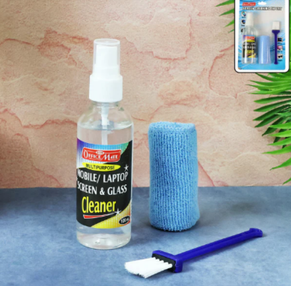 Screen Cleaner Spray – 3-in-1 Kit with Microfiber Cloth & Brush