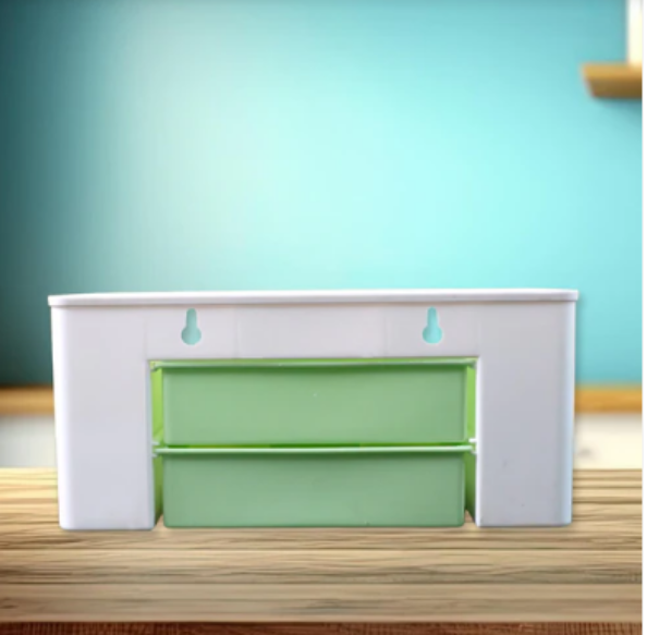 Desktop Organizer – 2-Layer with Dual Drawers & Side Bin for Home & Office - Image 4