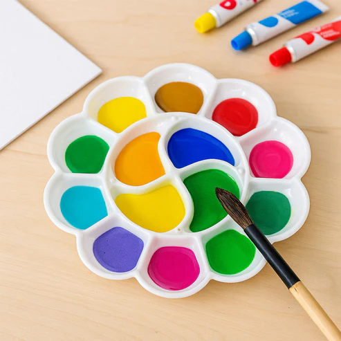 Color Mixing Palette – Spacious Flower-Shaped Paint Palette for Artists - Image 4