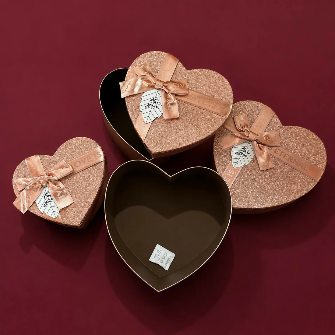 Heart-Shaped Gift Box Set of 3 – Elegant & Reusable Packaging - Image 2