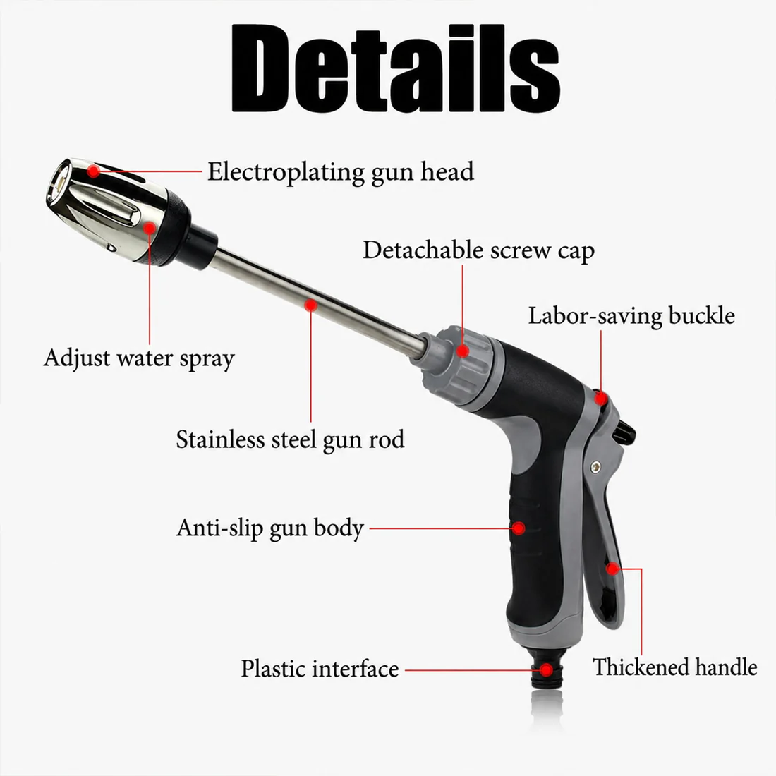 The high pressure water spray gun with foam bottle is your ultimate outdoor cleaning tool.