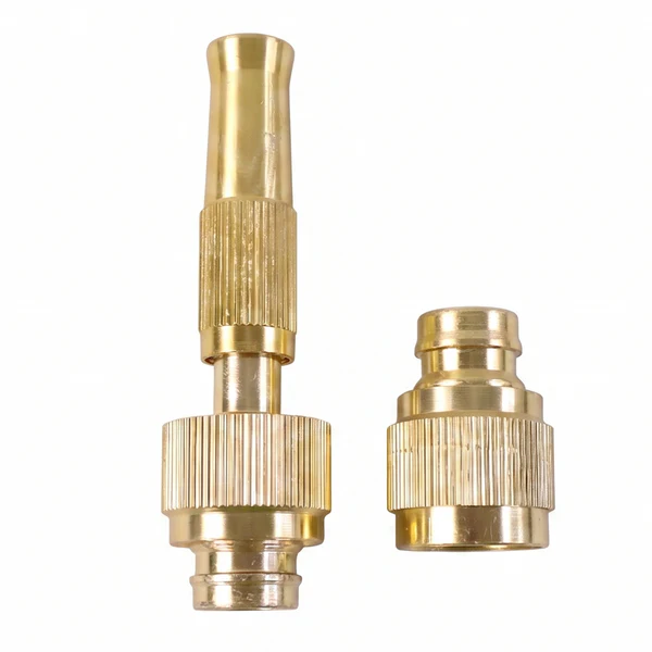 Golden Brass Garden Hose Water Nozzle Spray Gun with Quick Connect... - Image 2