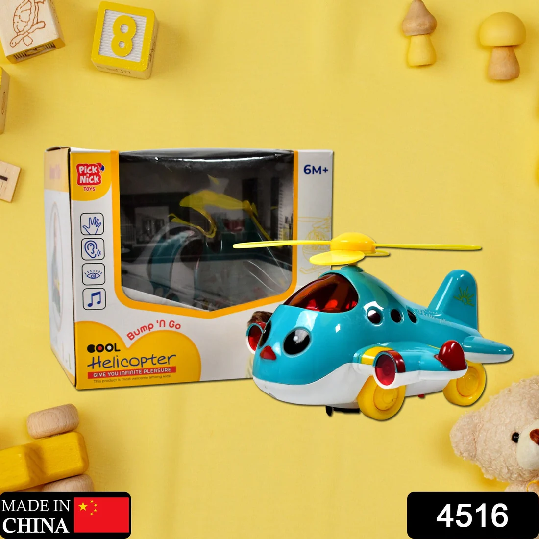 Musical Helicopter Toy – Lights & Sounds for Toddlers | Little Learners by Little Learners - Image 2