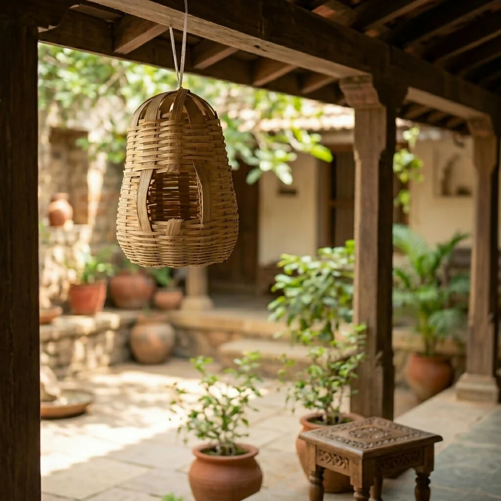 Bamboo Bird Nest Eco-Friendly Handwoven Bamboo Bird Nest – Natural Garden Shelter