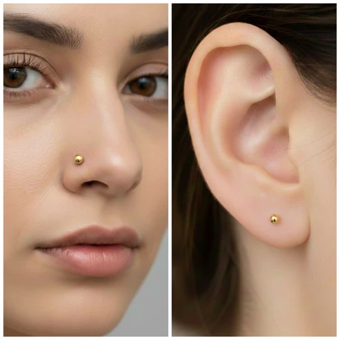 Gold Plated Back Nose Stud – Comfortable Traditional Laung Koka