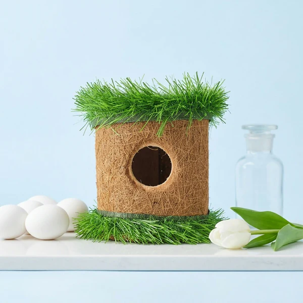Eco-Friendly Coir Bird House – Durable & Rustic Garden Decor - Image 3