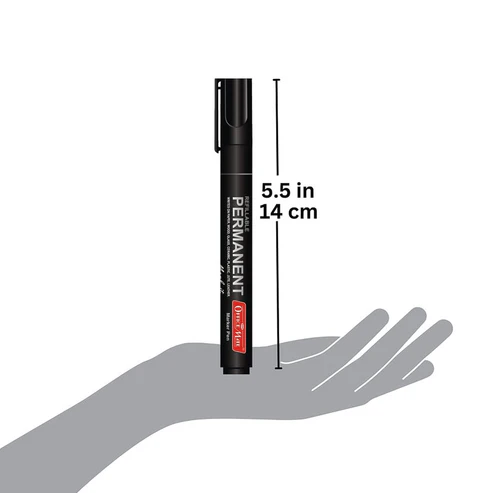 Refillable Permanent Black Marker Set – Waterproof Bullet Tip (10 Pcs) - Image 4