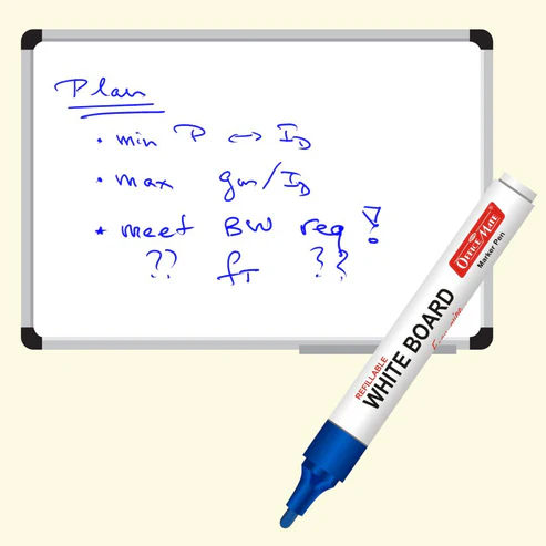 Whiteboard Marker Pens Blue Ink – Refillable & Easy Erase (10 Pcs)