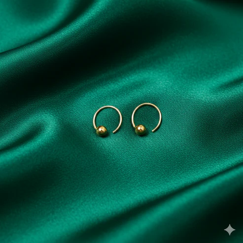 Gold Open Hoop Nose Ring Combo – Elegant Minimalist Nose Pins Pack of 2