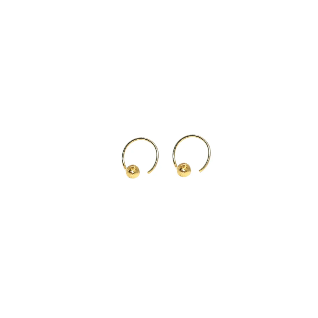 Gold Open Hoop Nose Ring Combo – Elegant Minimalist Nose Pins Pack of 2