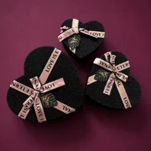 Heart-Shaped Gift Box Set of 3 – Elegant & Reusable Packaging