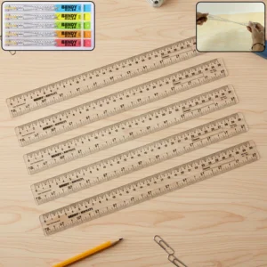 30cm Flexible Bendy Rulers – Transparent, Unbreakable Plastic (5-Pack)