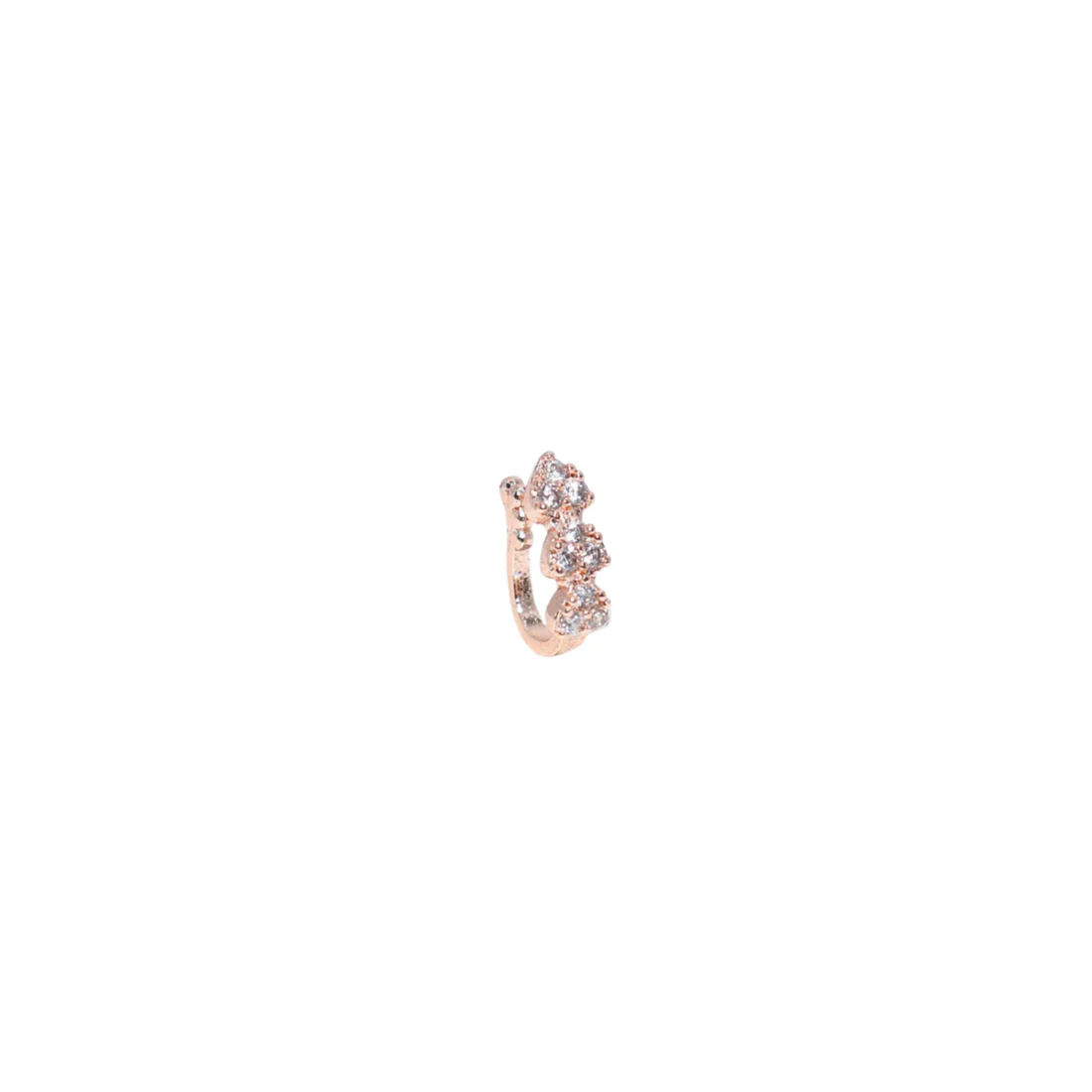 Triple Cluster Clip-On Nose Ring Nath – No Piercing Needed