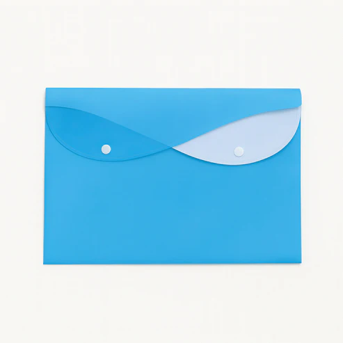 A4 Document Folder – Secure Button Closure for Office & School