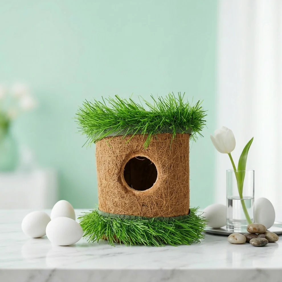 Eco-Friendly Coir Bird House – Durable & Rustic Garden Decor - Image 4