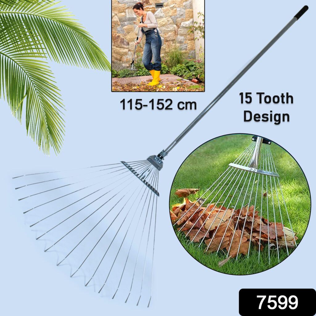 Stainless Steel Telescopic Garden Rake