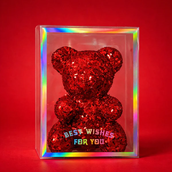 Red Glitter Teddy Bear – Perfect Gift for Special Occasions - Image 2
