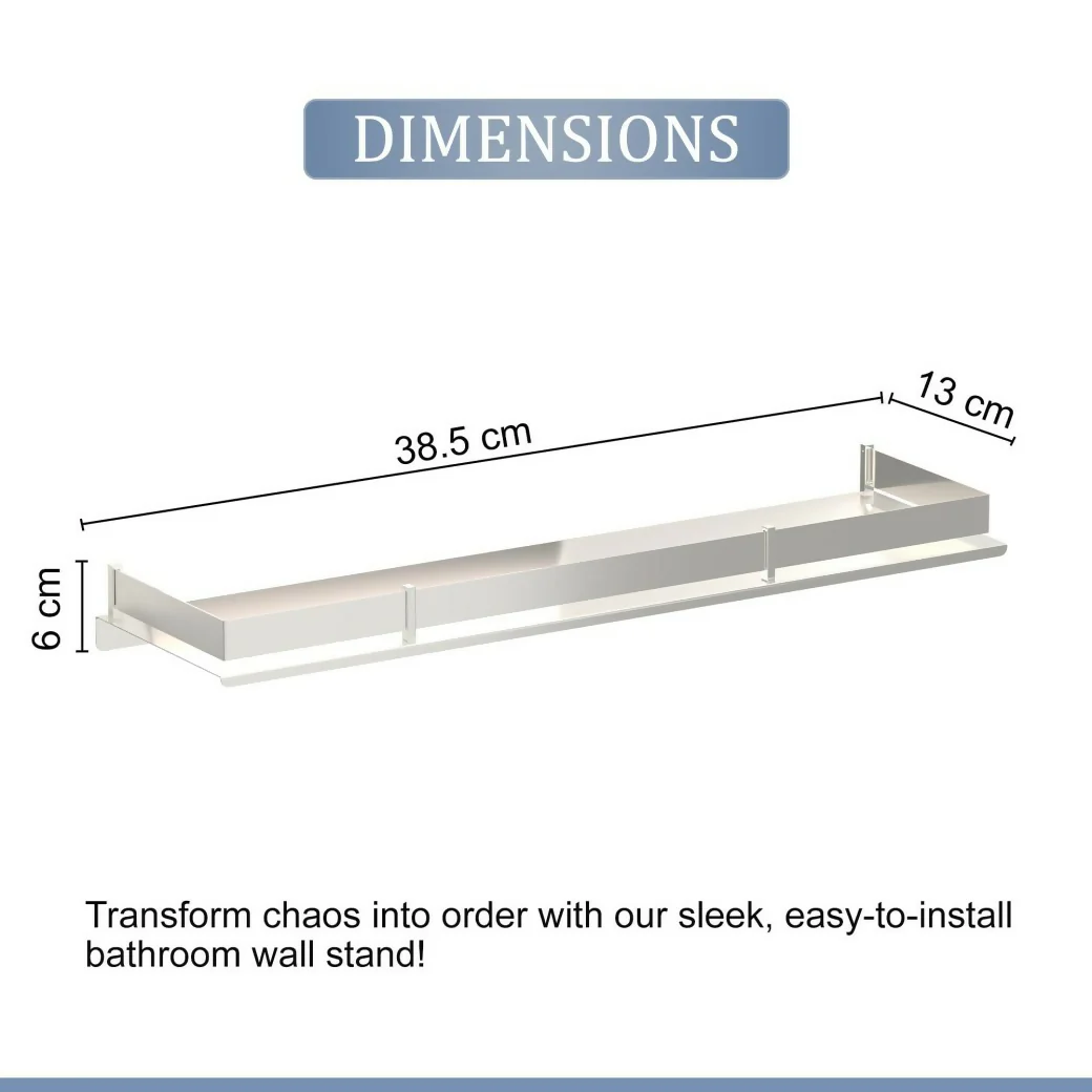 Wall Mounted Stainless Steel Bathroom Shelf – Sleek & Durable Storage