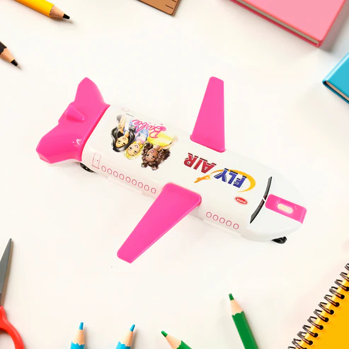 Airplane Pencil Box – LED Light & Sharpener