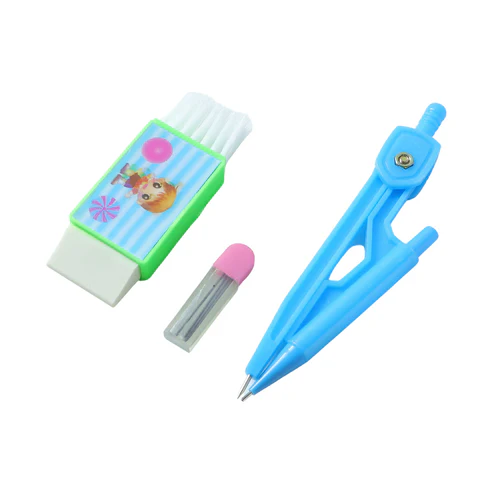 Kids Drawing Compass Set – Precise Geometry Tool with Eraser
