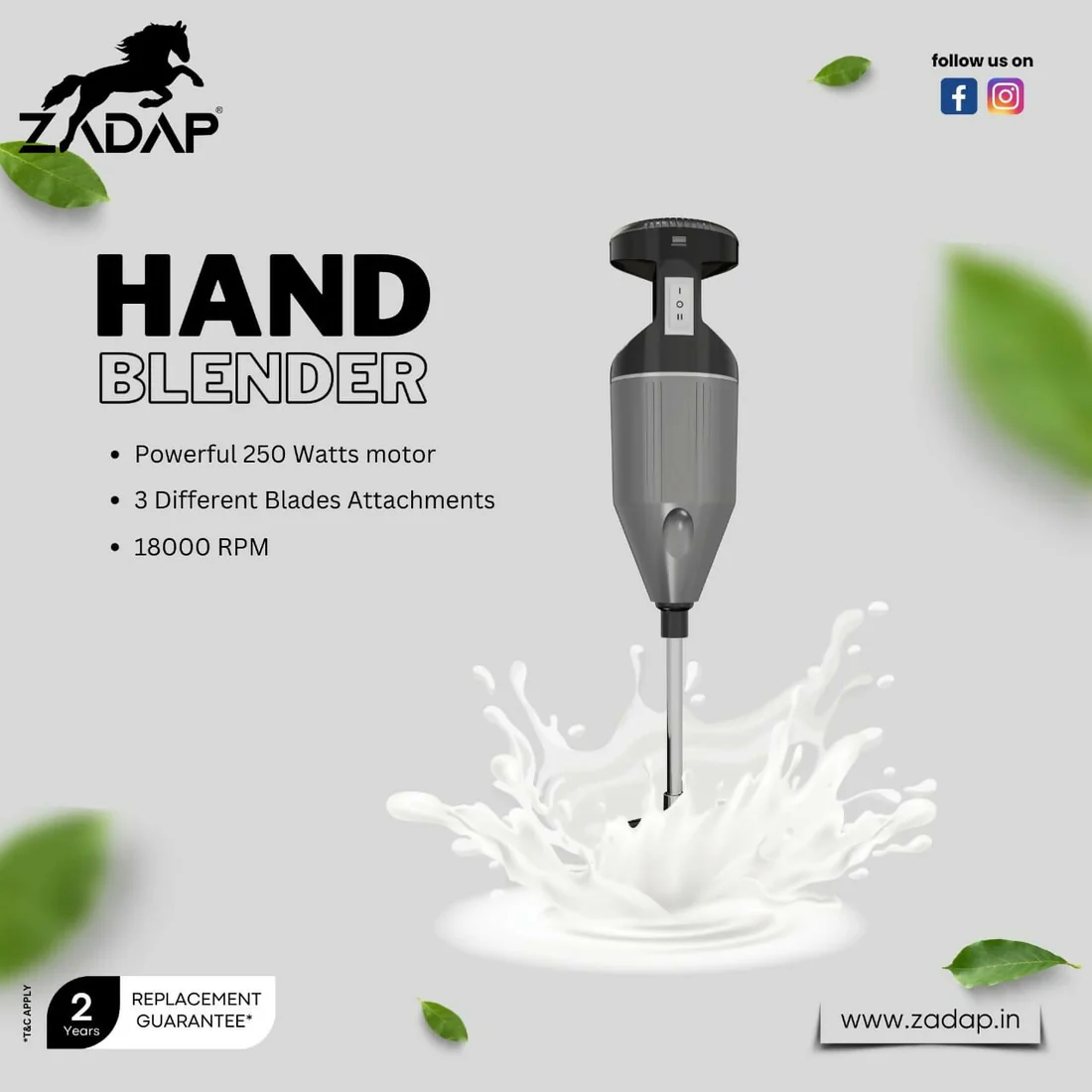 Buy Hand Blender – Powerful 250W with Stainless Steel Blades - Image 4