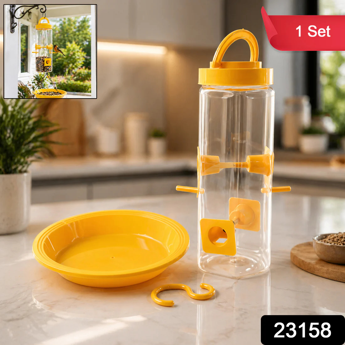 Hanging Bird Feeder – Multi-Port Design for Garden & Balcony - Image 5