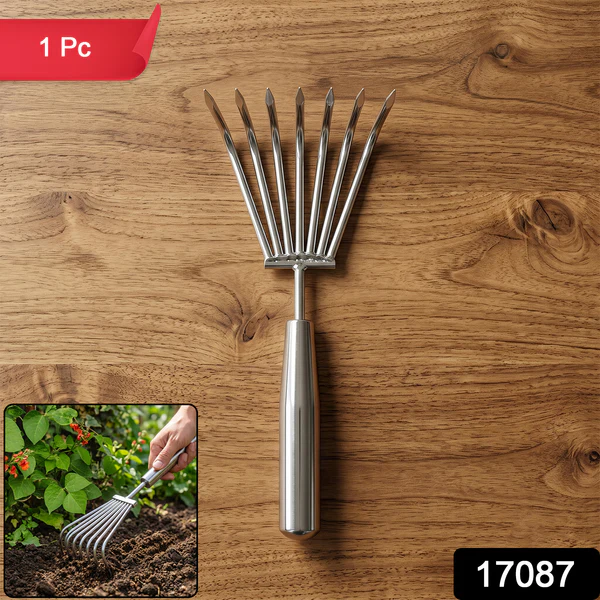 Stainless Steel Garden Rake – Durable & Rust-Resistant Tool for Easy Gardening - Image 2