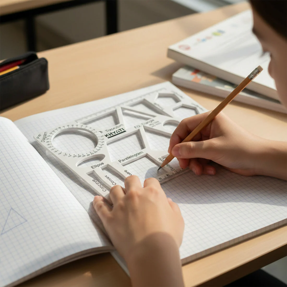 Geometry Drawing Template – Accurate 16-Shape Stencil Set (10Pcs)
