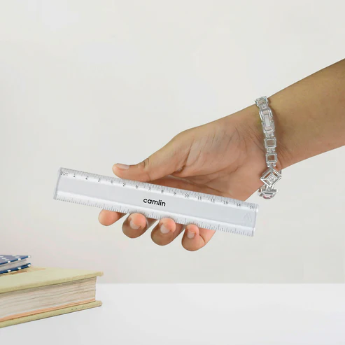 Plastic Scale 15 cm – Transparent, Durable Pack of 10