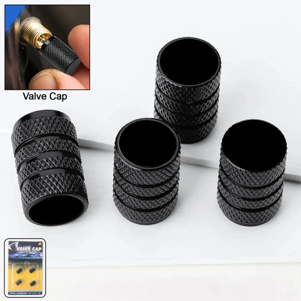 Enhance your vehicle's tyre protection and aesthetic with these durable silver aluminium valve caps.