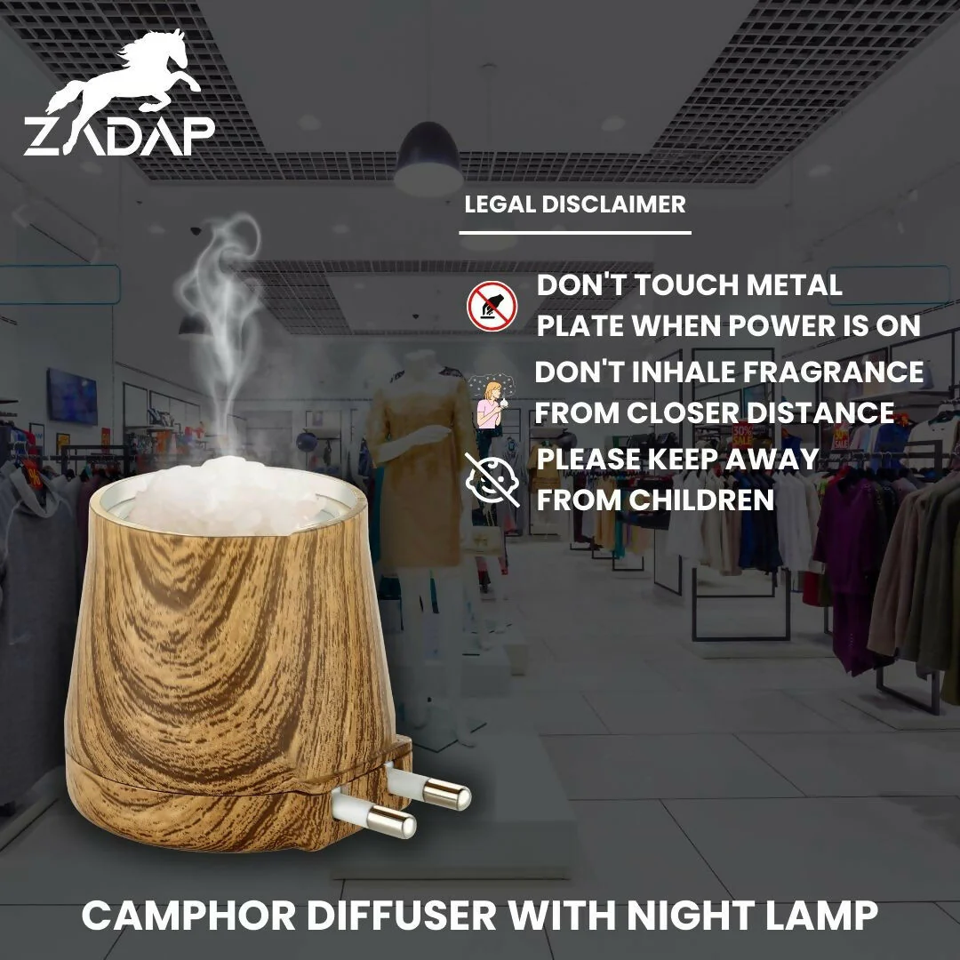 Kapoor Dani – Safe Electric Wooden Camphor Burner & Night Lamp - White